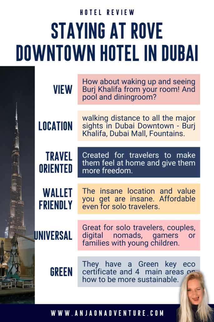 Reasons why stay at Rove Downtown hotel in Dubai