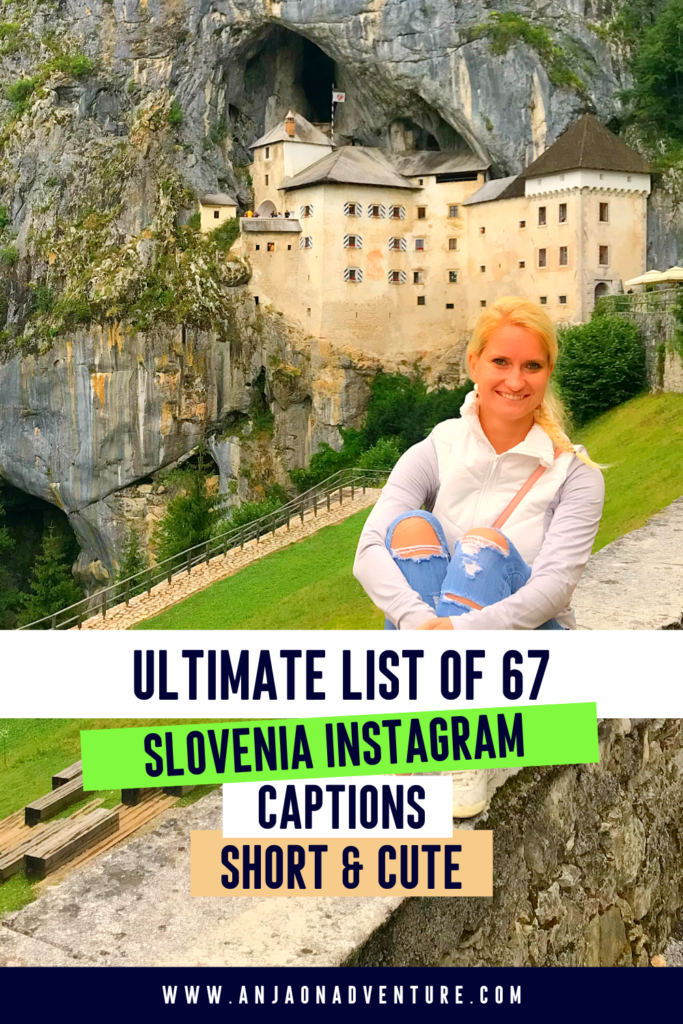 Visiting Slovenia? Best Slovenia captions for Instagram to match your Ljubljana photos, Postojna Cave photos and views from Lake Bled with Slovenia Puns and Slovenia riddles, that are perfect for Instagram and any other Social Media account.

| Instagram caption | travel Slovenia | Slovenia caption | Slovenia puns | European destination |

#exploreslovenia #visitslovenia #instagramcaption #caption #europe
