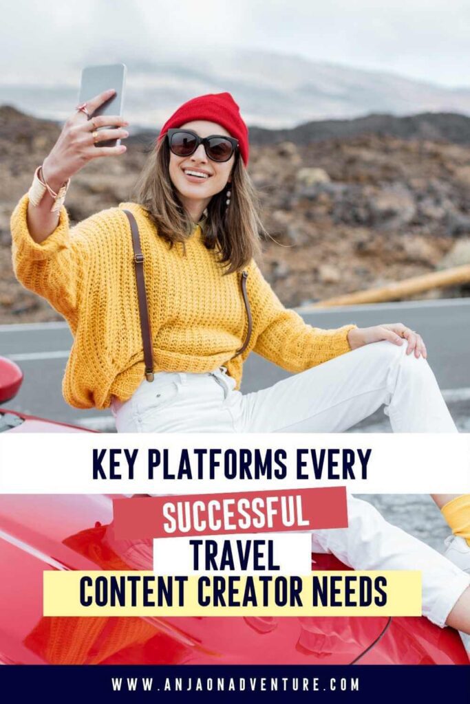Key platforms for travel content creator