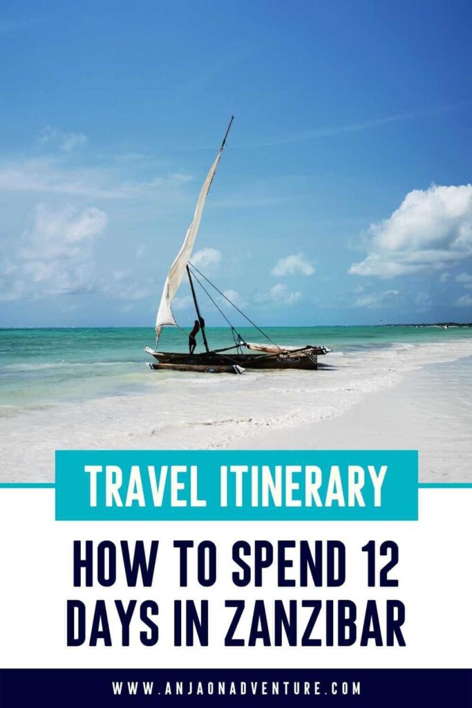 How to spend twelve days in Zanzibar. This is a perfect travel itinerary for anyone visiting Zanzibar after a safari, on a honeymoon, or as a tropical getaway. Great travel plan for time visitors on Zanzibar, Tanzania. Day-by-day plan with things to do, which best Zanzibar beaches to visit, and tours to go to.

| Zanzibar itinerary | Zanzibar | East Africa | Zanzibar Travel guide 

#traveltips #itinerary #tropicalholiday #honeymoon #travelitinerary #travelplan