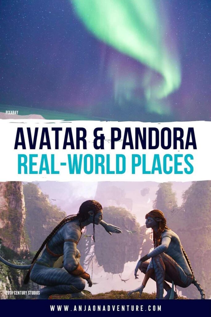 Pandora destinations, Avatar, Aurora borealis and northern lights on sky
