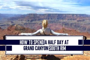 This half day Grand Canyon itinerary will give you an idea of how to best spend your time at Grand Canyon. This will be a moderately paced itinerary, where you will see all the major sites. From most visited Mather point, Yavapai point and driving along scenic Desert View Drive. The best itinerary for Grand Canyon trip.