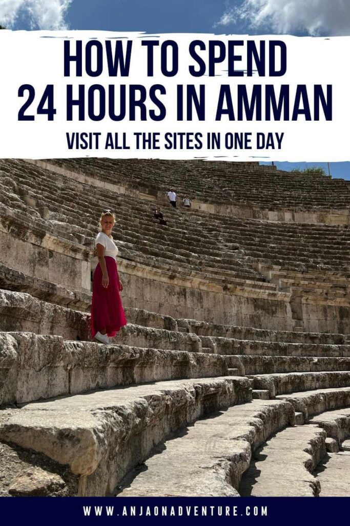 How to plan your visit to Amman Itinerary? Jordan is one of the easiest countries to visit in the Middle East. Follow this 24 hours in Amman guide and learn how to get to Amman, where to sleep, what to do and where to eat. This one day Amman itinerary will tell you how to visit all the famous city sites, and sample local delights on a short stopover in Amman!

| Jordan | Amman Citadel | Philadelphia | Middle East | Amman

#traveljordan #itineray #Amman #Jordanitinerary #romanruins