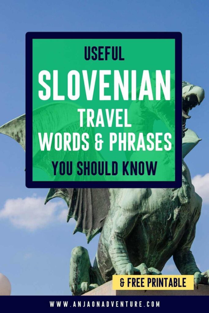 Visiting Slovenia? Check out this list of Slovenian travel words and learn Slovenian language basics for your trip to Slovenia. From how to say thank you in Slovenian, to phrases for ordering food and words for going around for easy navigation when in Slovenia. FREE DOWNLOAD and coloring pages.

Slovenia travel | Slovenia content| Slovenian travel phrases | Basics Slovenian words | Coloring page | Language coloring page

#traveljournal #bujo #howtosay #slovenianlanguage #travelphrases 