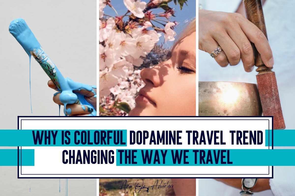Dopamine travel trend is a new way of traveling by sensory adventures. It is about mindfulness and traveling by color, scents/smells/aromas and sounds