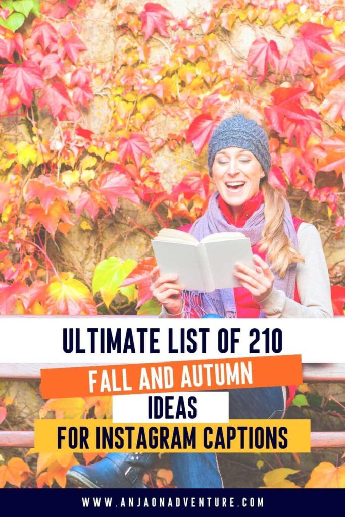 Looking for some scroll stopping fall and autumn Instagram captions? This is the ultime guide to the best captions and quotes about autumn and fall for Instagram. Includes funny jokes and hilarious puns to describe this lavish fall memories. It can be for Sempember, October, November or even December. Captions are suitable for any fall month. 

| Autumn | Content Marketing | Influencer | Content Creator | Caption

#travelcontent #travelcontentcreator #influencer #travelinfluencer #autumntravel