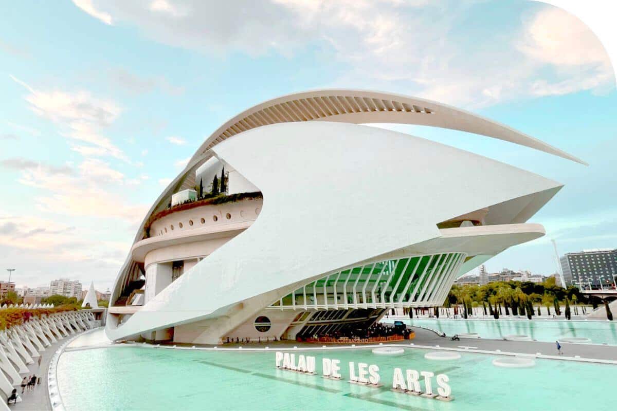 City of Arts and Sciences in Valencia spain as one of the white travel places in the world