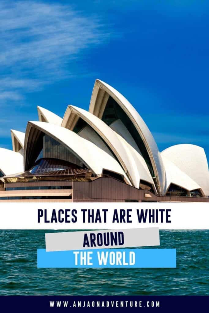 sydney opera house in Australi as one of the most famous white buildings and white travel destination in the world