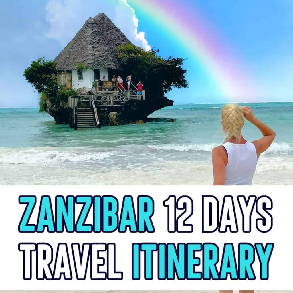 zanzibar itinerary is part of Tanzania travel guide and Zanzibar guide with Anja looking at the Rock restaurant